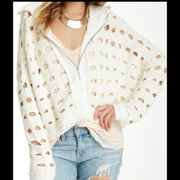Free People Sweaters - Free People hooded oversize zip up sweater